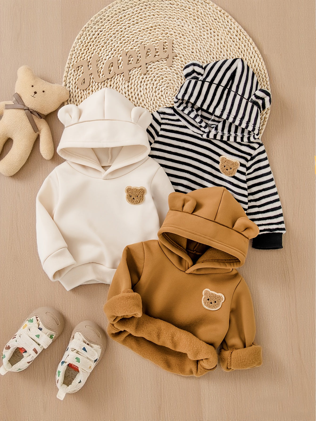 Sync. Triple Bear Hoodies Set